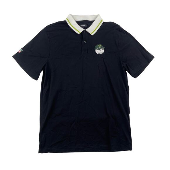 Malbon x Tag Heuer - Pique Polo Tee in Black White & Green - Picture 1 of 3